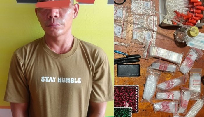 Sempat Kabur Lompat Ke Sungai Saat Digrebek, Bandar Sabu Di Desa Pamah Akhirnya Ditangkap Di Aceh.
