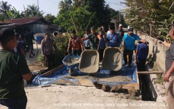 Babinsa Tanah Jawa Kawal Uji Trail Jalan Beton Desa, Wujud Nyata Kepedulian Untuk Akses Warga.