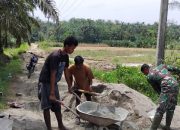 Percepatan Pembangunan Jembatan Aramco, Wujud Sinergi TNI Dan Masyarakat di Simalungun.
