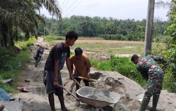Percepatan Pembangunan Jembatan Aramco, Wujud Sinergi TNI Dan Masyarakat di Simalungun.