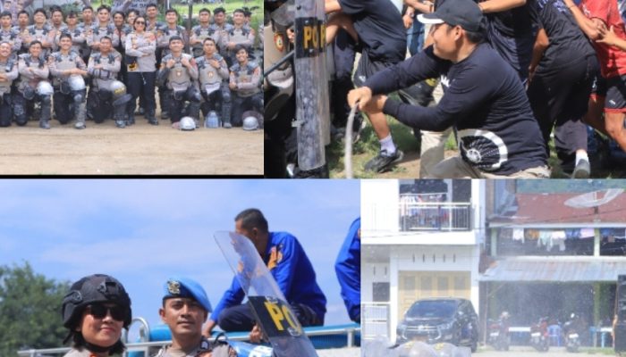 Kesiapan Akhir Jelang May Day 2026, Polres Samosir Gelar Simulasi Sispam Kota