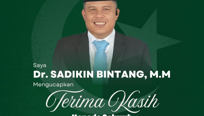 DR. H. Sadikin Bintang, MM Terpilih Menjadi Presidium KAHMI SUMUT Periode 2026-2031.