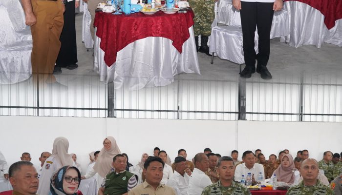 Danrem 022/PT Ikuti Vidcon Peresmian Operasionalisasi 1.061 KDKMP Bersama Presiden RI Di Deli Serdang.
