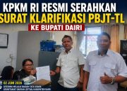 KPKM RI Layangkan Surat Klarifikasi PBJT-TL Ke Bupati Dairi, Diterima Tata Usaha Setda.