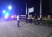 Polsek Gunung Malela Turun Dimalam Hari, Patroli Kryd Sapu Bersih Potensi Gangguan Kamtibmas Di Jalan Asahan