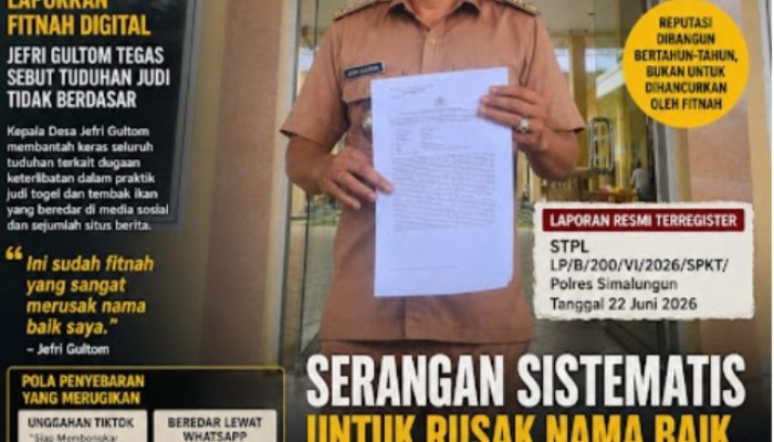 Kades Jefri Gultom Tempuh Jalur Hukum, Bantah Keras Isu Judi yang Viral Di Media Sosial.