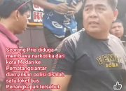 Pria Paruh Baya Diduga Membawa Narkotika dari Medan ke Pematangsiantar, Diamankan Polisi
