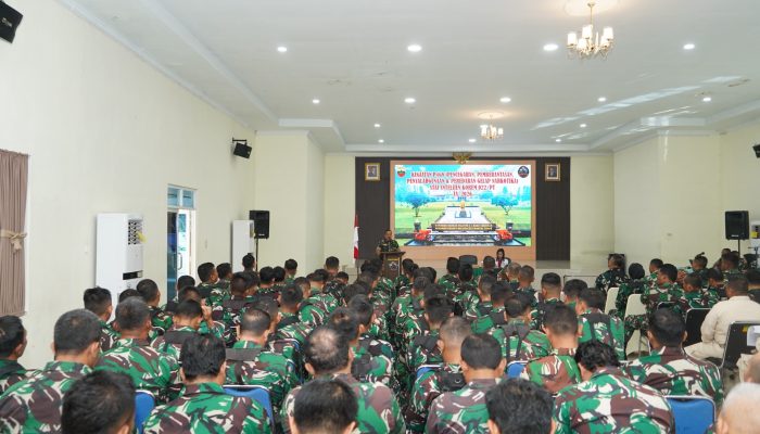 Perkuat Komitmen Zero Narkoba, Korem 022/PT Gelar Sosialisasi P4GN dan Pemeriksaan Urine Personel