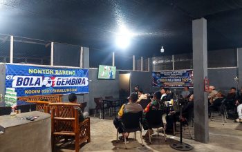 Sorak Gembira Pecah Saat Inggris Tumbangkan Prancis 6-4, Nobar Kodim 0207/Simalungun Pererat Kebersamaan Warga