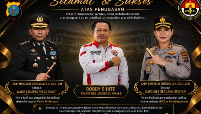 Bobby Sihite Sampaikan Ucapan Selamat dan, Sukses atas Amanah Baru, AKBP Marganda Aritonang dan ,AKBP Sah Udur Sitinjak